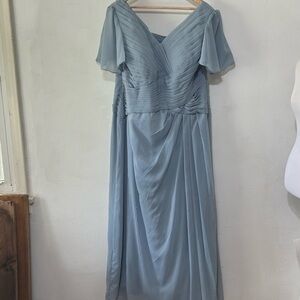 Elegant Blue Evening Dress bridesmaid mother of the bride